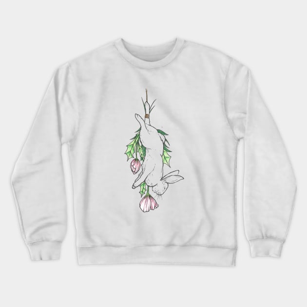 Hanging Hare Crewneck Sweatshirt by GnauArt